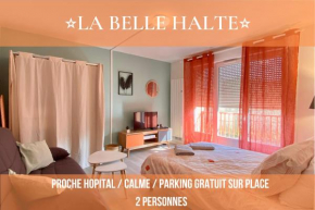 T2 cosy proche hôpital + parking gratuit sur place